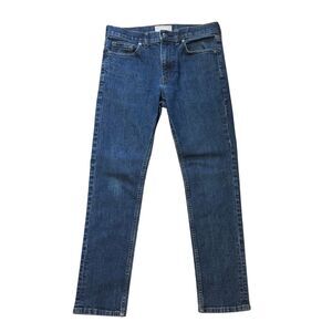 EVERLANE The Slim Jean 30 Medium Wash Straight Leg Stretch Denim EUC
